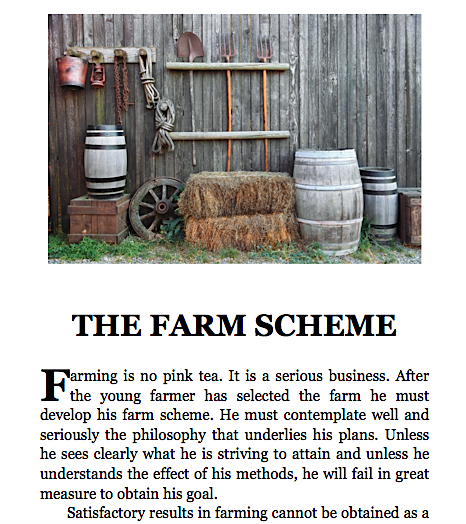Basics of Farming